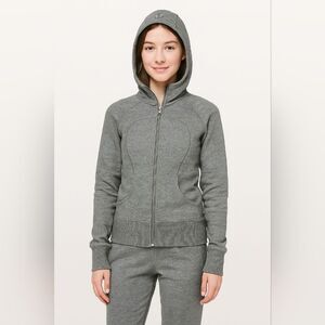 Lululemon Scuba Hoodie Full Zip Heathered Gray 4 Athleisure Soft Norm Activewear